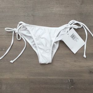 Jelly swim white Brazilian bikini scrunchy bottom